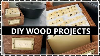 🌟DIY EASY WOOD PROJECTS TO ORGANIZE AND DECORATE YOUR HOME | DIY Recipe storage box