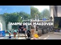Weekly vlog  anime desk makeover aesthetic desk setup anime room decor