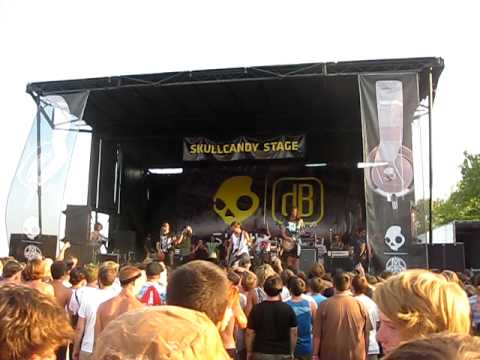 Of Mice & Men live at Warped Tour 2010 in Indianapolis, Indiana doing a guest vocals set.