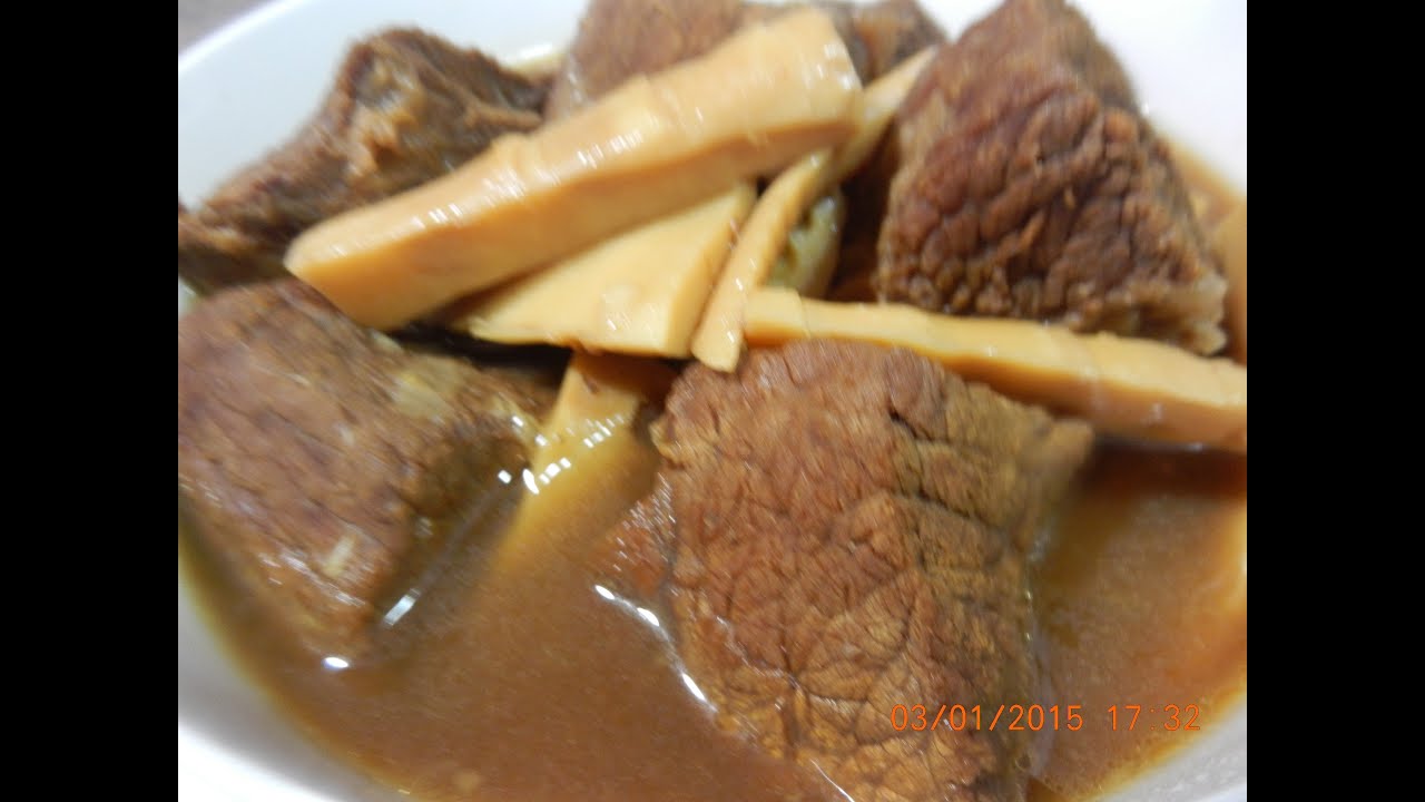 Caramelized Beef with Bamboo Shoot Recipe (Caw Tapang) YouTube