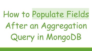 How to Populate Fields After an Aggregation Query in MongoDB