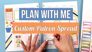 Plan With Me  Mental Wellness Spread for my Patron  Vertical Happy Planner  Take Care of You Book