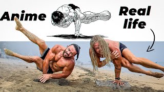 TOP Athletes Trying ANIME EXERCISES in Real Life