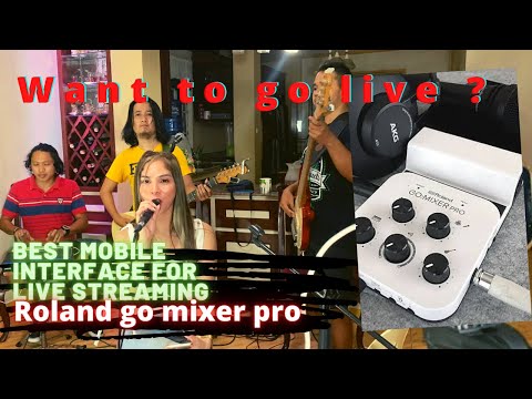 Roland go mixer pro link to Behringer X air midas doing fullband live streaming