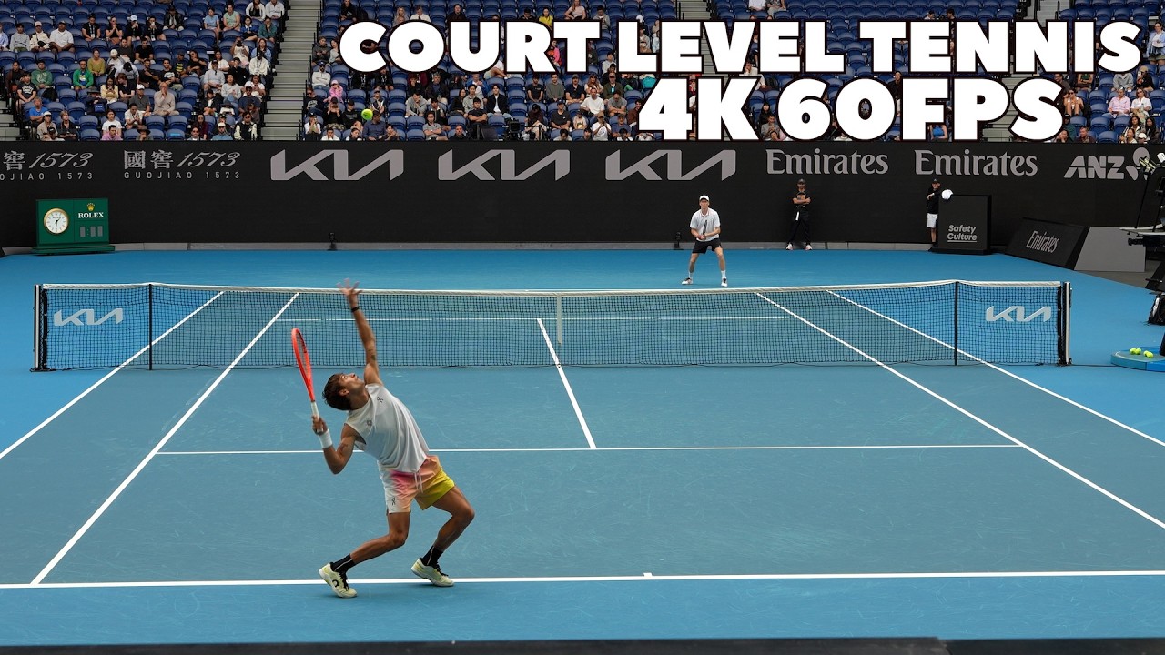 Flavio Cabolli vs Jannik Sinner Court Level Practice Set Highlights in 4K 60FPS 2026
