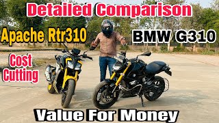 Tvs Apache Rtr 310 Vs Bmw G 310 R Full Detailed Comparison || Review Price Mileage | Value For MoneY