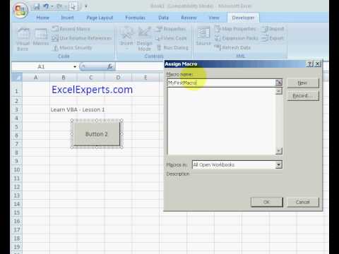 ExcelExperts.com - VBA training - create button