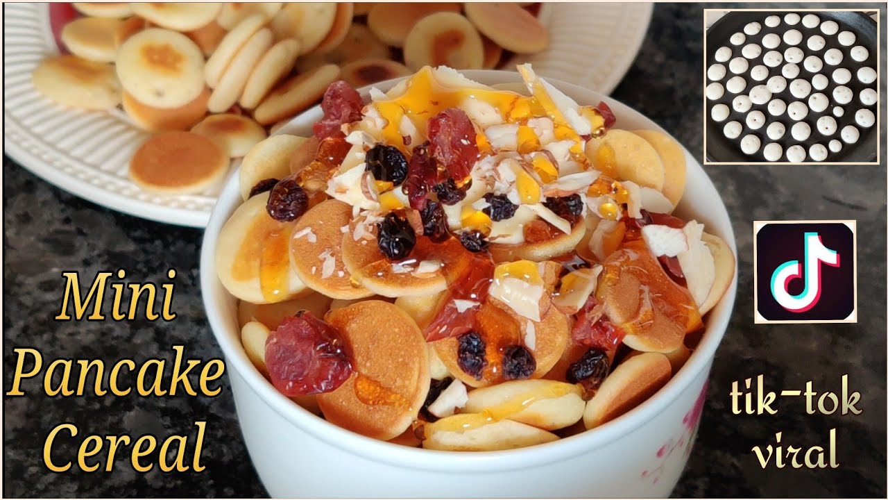 PANCAKE CEREAL 5minute Mini Pancake Cereal for Breakfast TikTok Viral Mini Pancake Cereal
