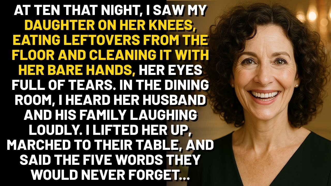 My Son In Law Made My Pregnant Daughter Kneel To Eat Leftovers Off The Floor… I Said The Five Wor