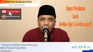 H.Darwin Hasibuan S.Pd.I Ayat Acara Pernikahan Surah An - Nisa Ayat 1 \u0026 Ar - Rum ayat 21