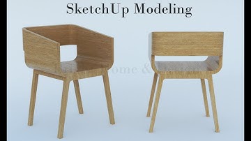 How to Model a Wooden chair in SketchUp #sketchupplugins #sketchupplugins #sketchup