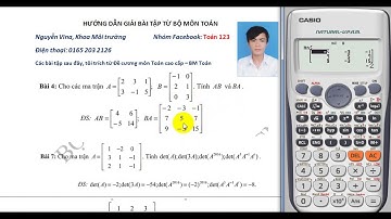 Tính ma trận AB, BA, định thức, A nghịch đảo | MÁY TÍNH CASIO