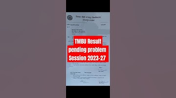 TMBU UG semester 1 session 2023-27 panding result problem solution #tmbu_latest_news