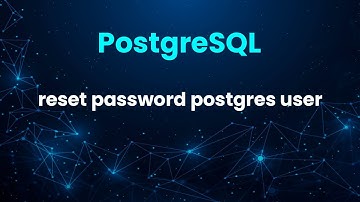 How to reset the password of the main postgres user in a PostgreSQL database