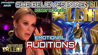 SHE BELIEVES IN ME KENNY ROGGERS BRITAIN'S GOT TALENT TRENDING AUDITION PARODY/ EMOTIONAL AUDITIONS
