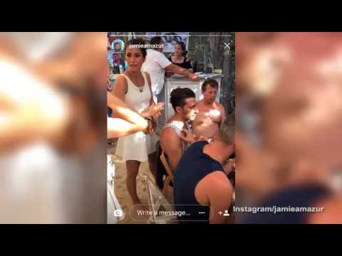 Alessandra Ambrosio parties on yacht with Jamie Mazur and pals