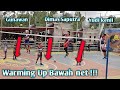 WARMING UP DIMAS SAPUTRA ,YUDI KENIL ,GUNAWAN SPIKE BAWAH NET !!