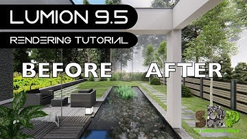 Lumion 9.5 Modern Bungalow House Landscape Rendering Settings Tutorial