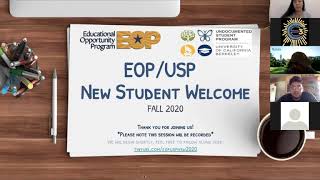 EOP/USP Virtual New Student Welcome_Fall 2020