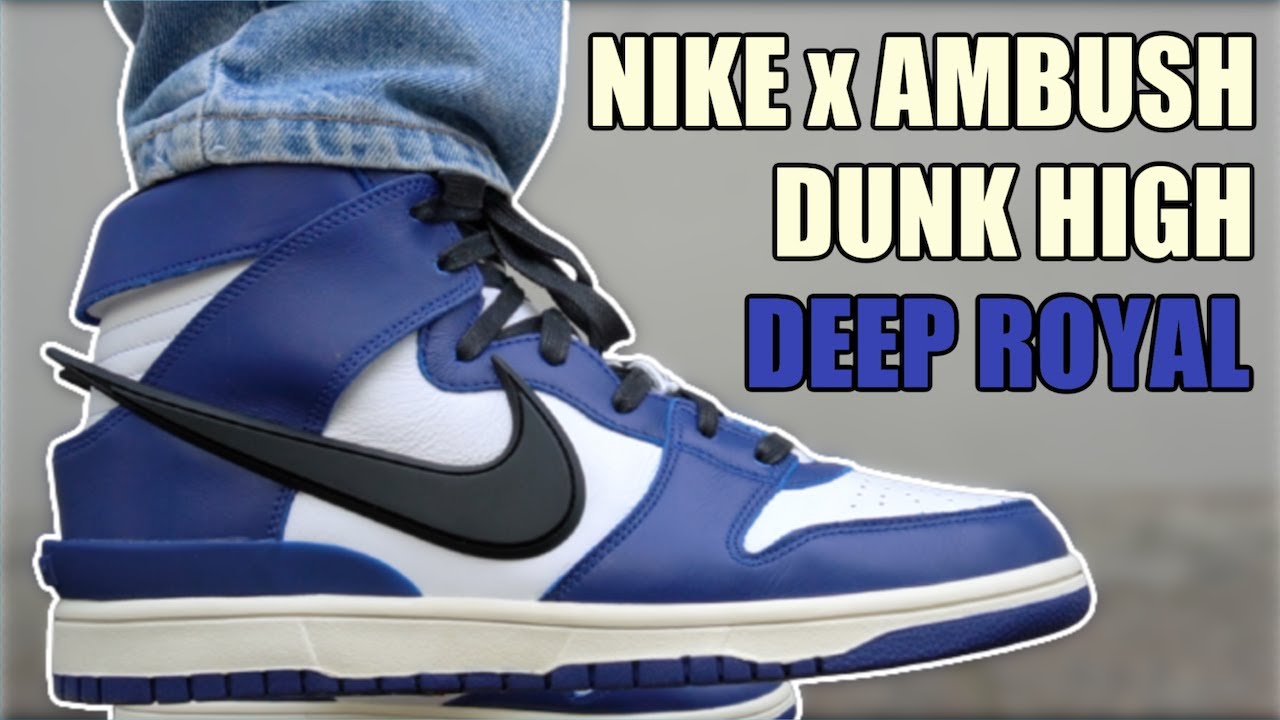 NIKE DUNK HIGH AMBUSH DEEP ROYAL REVIEW & ON FEET + SIZING &  RESELL....THESE ARE SO GOOD!