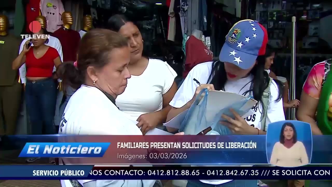 Familiares presentan solicitudes de liberación – El Noticiero emisión meridiana 03/03/26