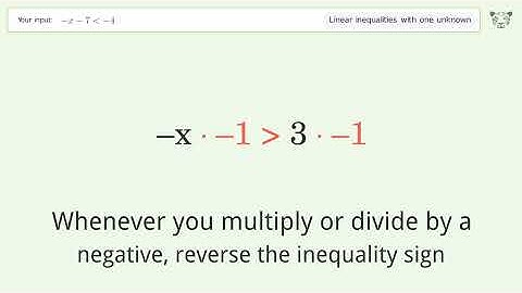 Solving Linear Inequalities: -x-7 is Smaller Than -4