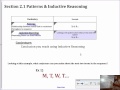 Chapter 2: Patterns and Reasoning Quiz