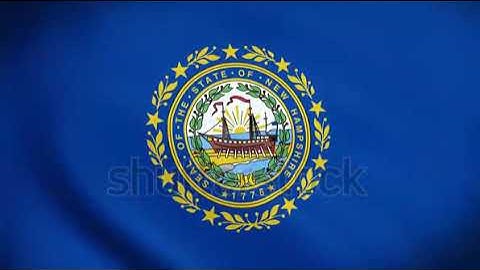 New Hampshire Flag Waving