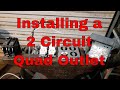 Installing a 2 circuit quad outlet