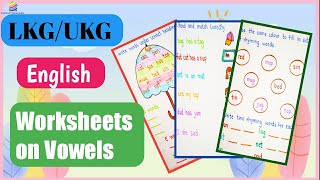 UKG English worksheets || Vowels worksheets for senior/ junior KG