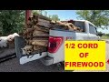 How Much Firewood Does A Truck Hold - In This Case One Half Cord - Car Fire On Highway