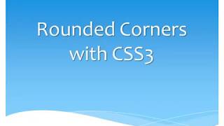 Chapter 4 - CSS Rounded Corners