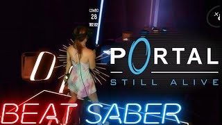 Beat Saber || Still Alive - Portal (The 8-Bit Big Band Swing Version) First Attempt || Mixed Reality screenshot 3