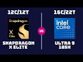 Qualcomm Snapdragon X Elite (X1E-84-100) vs Intel Core Ultra 9 185H – CPU Comparison