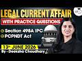 Legal Current Affairs 2026 | 13 June Detailed Analysis | Deeksha Ma'am | Studyiq Judiciary