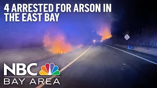 Contra Costa County Fire Puts Out 30 Fires in 48 Hours, 4 Arrested for Arson