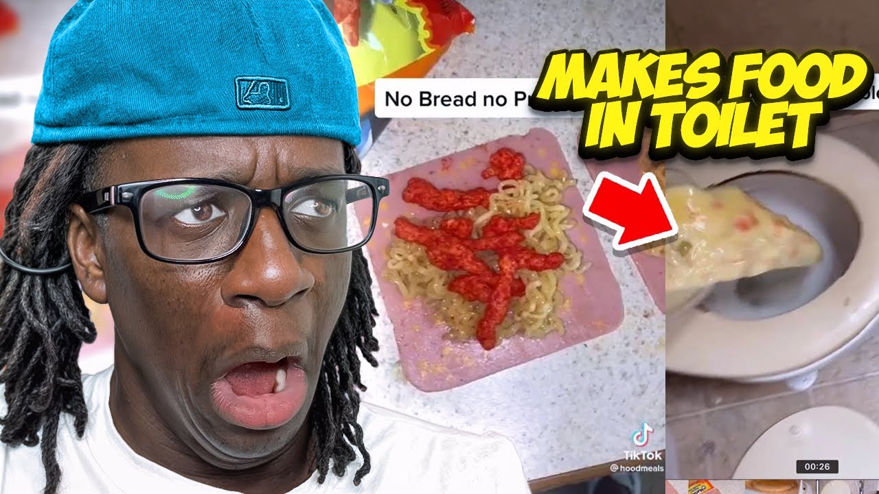 Грязный тиктокер, который готовит себе еду в туалете и все равно ее ест…