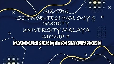 SIX1015: SAVE OUR PLANET from you and me! #STS2223Group1