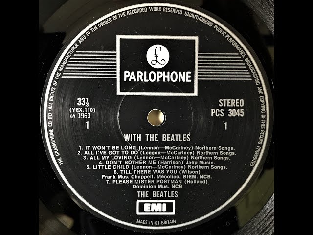 With The Beatles. UK Parlophone black & silver label, stereo