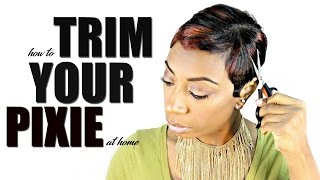 How To Trim A Pixie Cut At Home | Kaye Wright