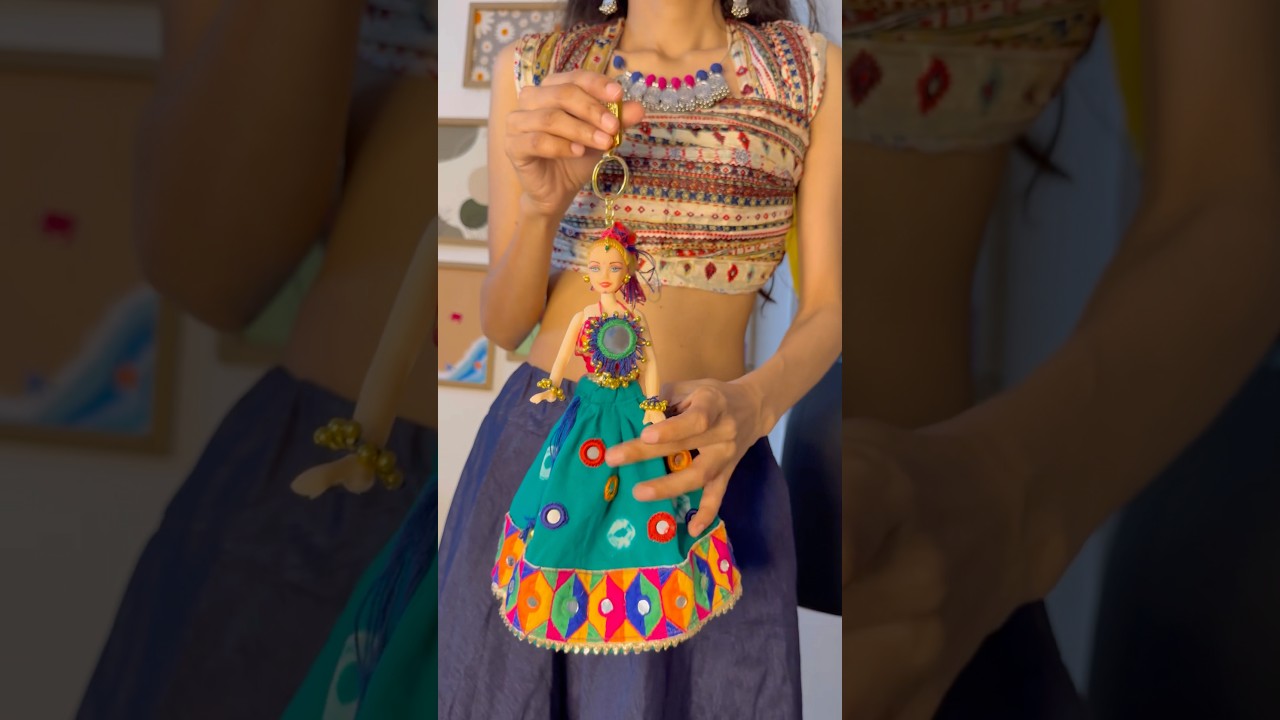 Navratri doll outfit making/ Navratri kamar juda from Doll!