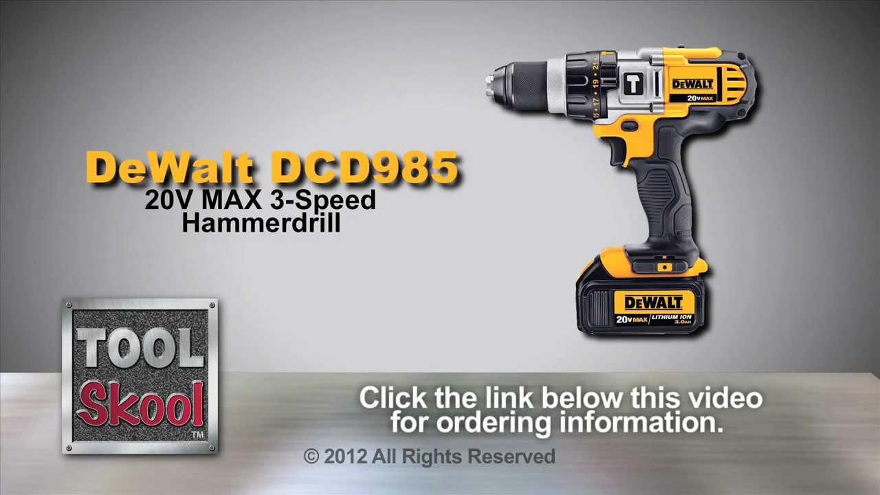 DeWALT DCD985 1/2  20V Cordless Hammer Drill type 2  Gear Assembly 