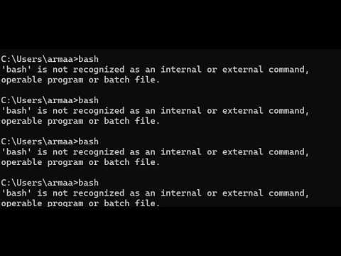 How to fix bash is not recognized as an internal or external