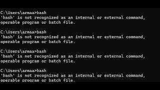 How to fix bash is not recognized as an internal or external