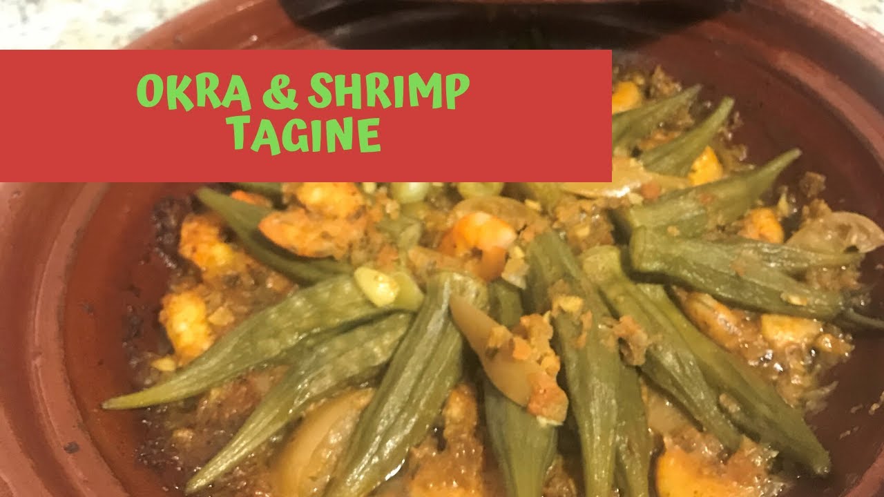MOROCCAN FOOD | OKRA & SHRIMP TAGINE