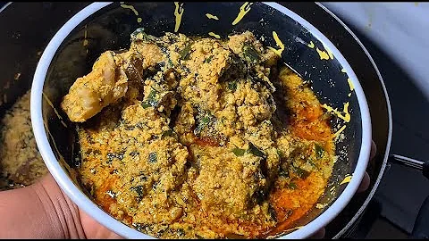 Egusi Soup Recipe with uziza and bitter leaves | Nigerian Food for the Whole Family