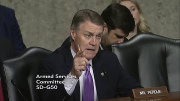 Senator David Perdue In Senate Armed Services Committee