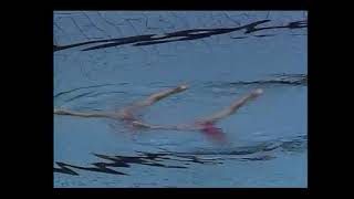 (Correction)A short artistic swimming duet(Team China) footage from 1994 Hiroshima Asian Games. screenshot 5