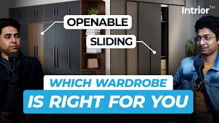 Sliding Vs Openable Wardrobe | Choose the Right One! #wardrobe #modularwardrobe #homeinterior