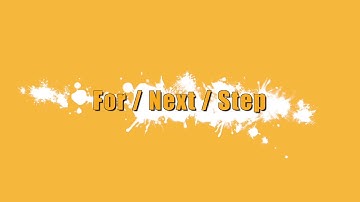 VBA Splash 01 - For Next Step - Quiz